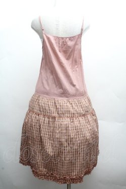 画像3: PINK HOUSE / インナーワンピース  ピンクｘブラウン S-26-04-09-036-LO-OP-AS-ZS