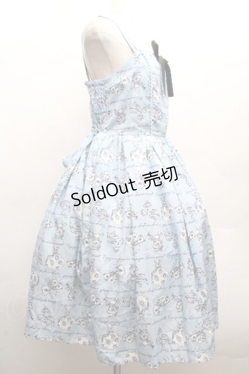 画像3: axes femme kawaii / アリス柄ワンピース  サックス S-26-04-09-039-AX-OP-HR-ZS (3)