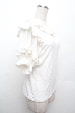 画像2: axes femme kawaii / フリルリボン半袖カットプル  白 S-26-04-09-005-AX-TO-HR-ZS