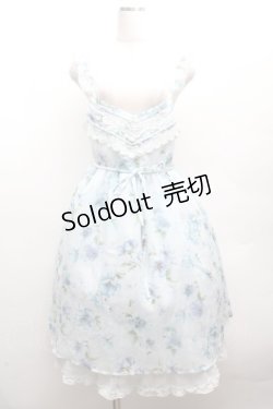 画像1: axes femme / 水彩花柄キャミワンピース M サックス S-26-04-09-042-AX-OP-TE-ZS