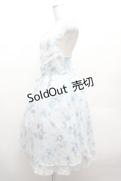 画像2: axes femme / 水彩花柄キャミワンピース M サックス S-26-04-09-042-AX-OP-TE-ZS