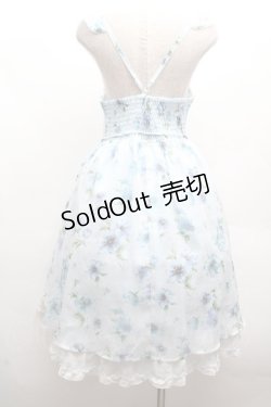 画像3: axes femme / 水彩花柄キャミワンピース M サックス S-26-04-09-042-AX-OP-TE-ZS