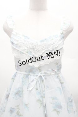 画像5: axes femme / 水彩花柄キャミワンピース M サックス S-26-04-09-042-AX-OP-TE-ZS