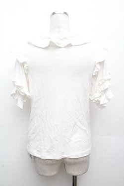 画像3: axes femme kawaii / フリルリボン半袖カットプル  白 S-26-04-09-005-AX-TO-HR-ZS