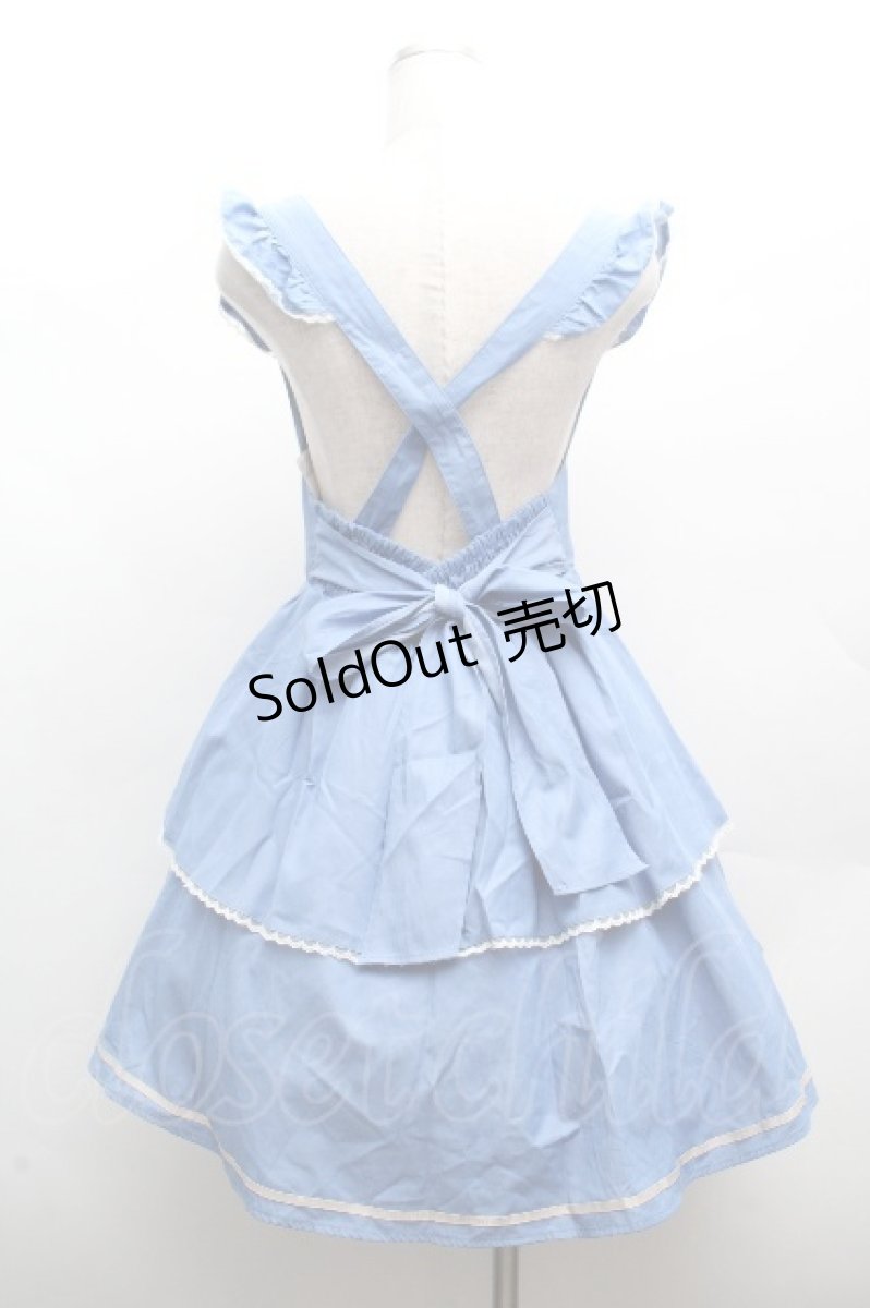 画像3: axes femme POETIQUE / サス付きペプラムスカート M ブルー S-26-04-09-043-AX-SK-TE-ZS (3)