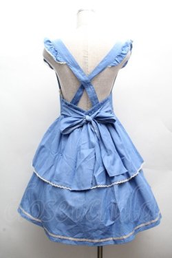 画像3: axes femme POETIQUE / サス付きペプラムスカート M ブルー S-26-04-09-043-AX-SK-TE-ZS