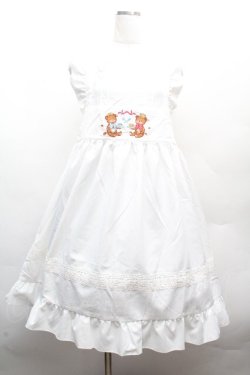 画像1: Avail / My dear little chefクマフリルエプロン  白 S-26-04-09-044-GO-OP-AS-ZS