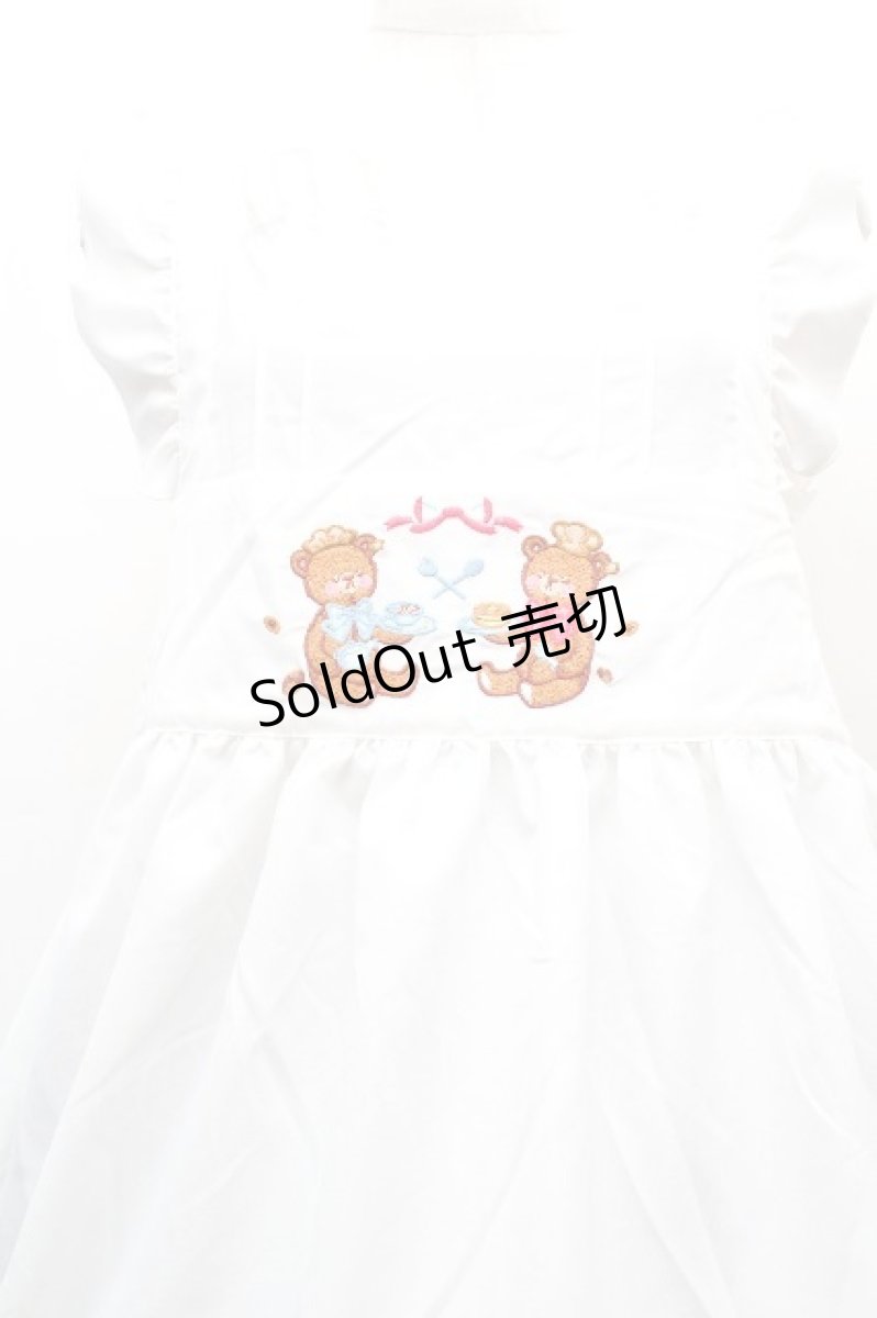 画像2: Avail / My dear little chefクマフリルエプロン  白 S-26-04-09-044-GO-OP-AS-ZS (2)