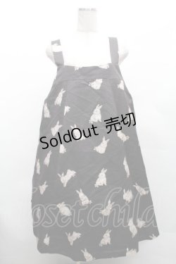 画像1: Franche Lippee / うさぎワンピース  黒 S-26-04-09-047-LO-OP-AS-ZS