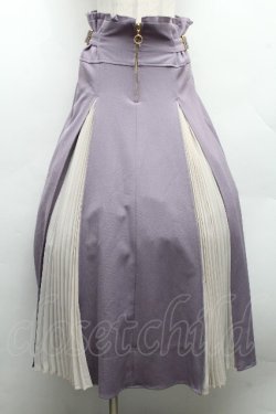 画像1: axes femme / センタージップロングスカート  ラベンダー S-26-04-09-052-AX-SK-AS-ZS