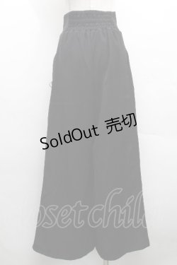 画像2: NIBBLE POISON / ハイウエストタックワイドパンツ  黒 S-26-04-09-056-0-PA-AS-ZS