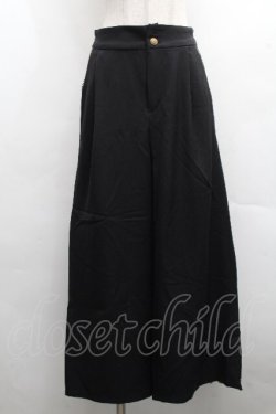 画像1: axes femme / チェック切替ワイドパンツ  黒 S-26-04-09-057-AX-PA-AS-ZS