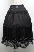 m petit by misako / サテンキリカエペチスカート L 黒 S-26-04-09-058-LO-SK-HR-ZS