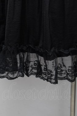 画像3: m petit by misako / サテンキリカエペチスカート L 黒 S-26-04-09-058-LO-SK-HR-ZS