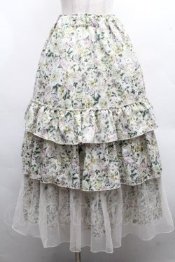 画像1: axes femme / フルールPTティアードスカート  アイボリー S-26-04-09-060-AX-SK-HR-ZS