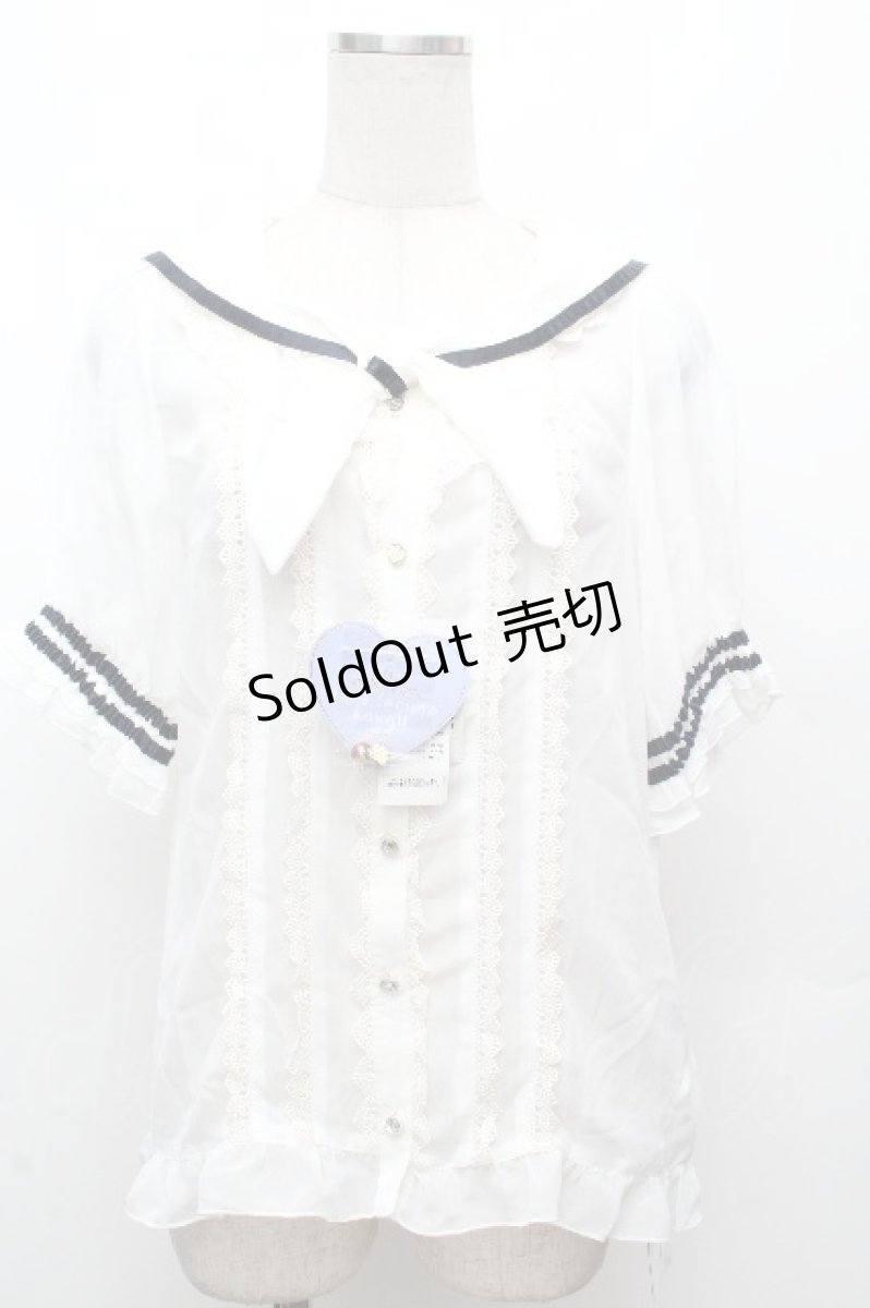 画像1: axes femme kawaii / 2WAYセーラーブラウス M ネイビー S-26-04-09-007-AX-BL-TE-ZS (1)