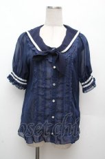 画像1: axes femme kawaii / 2WAYセーラーブラウス M キナリ S-26-04-09-008-AX-BL-TE-ZS (1)