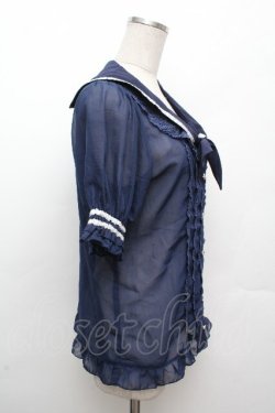 画像3: axes femme kawaii / 2WAYセーラーブラウス M キナリ S-26-04-09-008-AX-BL-TE-ZS