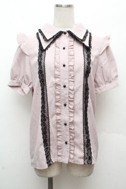 画像1: Rojita / 前立てフリルブラウス  ピンク S-26-04-09-009-LO-BL-HR-ZS