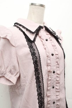 画像2: Rojita / 前立てフリルブラウス  ピンク S-26-04-09-009-LO-BL-HR-ZS