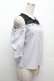 画像2: LOLITA / 肩あきチェックトップス  サックスｘ黒 S-26-04-09-010-LO-TO-HR-ZS (2)