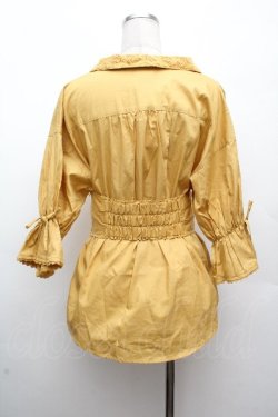 画像3: axes femme / コルセットベルト付シャツ  からし S-26-04-09-011-AX-BL-AS-ZS