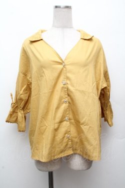 画像5: axes femme / コルセットベルト付シャツ  からし S-26-04-09-011-AX-BL-AS-ZS