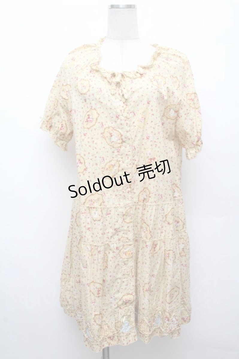 画像1: PINK HOUSE / フェリーチェパッチワークワンピース  イエロー S-26-04-09-012-LO-OP-AS-ZS (1)