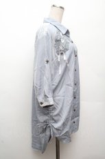 画像3: axes femme / ロングブラウス  サックス S-26-04-09-013-AX-BL-AS-ZS (3)