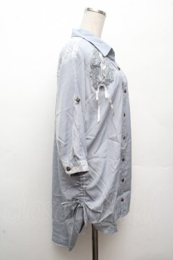 画像3: axes femme / ロングブラウス  サックス S-26-04-09-013-AX-BL-AS-ZS