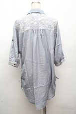 画像4: axes femme / ロングブラウス  サックス S-26-04-09-013-AX-BL-AS-ZS (4)
