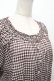 画像2: PINK HOUSE / ギンガムチェックチュニック  ブラウン S-26-04-09-016-LO-OP-AS-ZS (2)