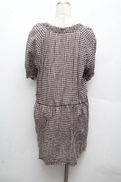 画像3: PINK HOUSE / ギンガムチェックチュニック  ブラウン S-26-04-09-016-LO-OP-AS-ZS