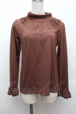 画像1: axes femme / ハイネックインナーカットソー  ブラウン S-26-04-09-017-AX-TO-AS-ZS