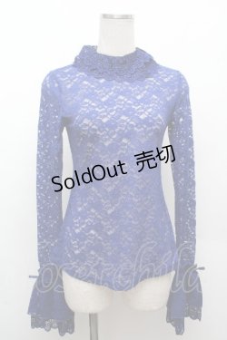 画像1: Moi-meme-Moitie / クロスアーチフレアスリーブカットソー  青 S-26-04-09-018-MO-TO-HR-ZS