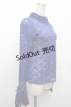 画像3: Moi-meme-Moitie / クロスアーチフレアスリーブカットソー  青 S-26-04-09-018-MO-TO-HR-ZS