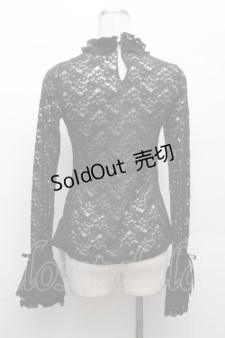 画像3: Moi-meme-Moitie / ローズフレアスリーブカットソー  黒 S-26-04-09-019-MO-TO-HR-ZS