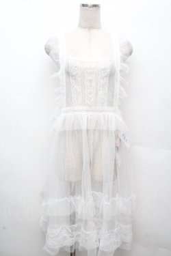 画像1: FLC / 星名桜子 hs チュールエプロンジャンスカ 3L 白 S-26-04-09-020-LO-OP-HR-ZS