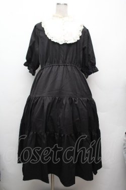 画像1: m petit by misako / TT*AMデシンヨークワンピース 3L 黒ｘ白 S-26-04-09-021-LO-OP-HR-ZS