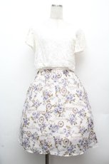 画像1: axes femme / フラワーptドッキングワンピース M キナリ S-26-04-09-022-AX-OP-TE-ZS (1)