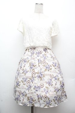 画像1: axes femme / フラワーptドッキングワンピース M キナリ S-26-04-09-022-AX-OP-TE-ZS