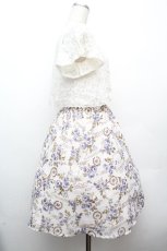 画像2: axes femme / フラワーptドッキングワンピース M キナリ S-26-04-09-022-AX-OP-TE-ZS (2)