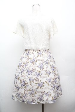 画像3: axes femme / フラワーptドッキングワンピース M キナリ S-26-04-09-022-AX-OP-TE-ZS