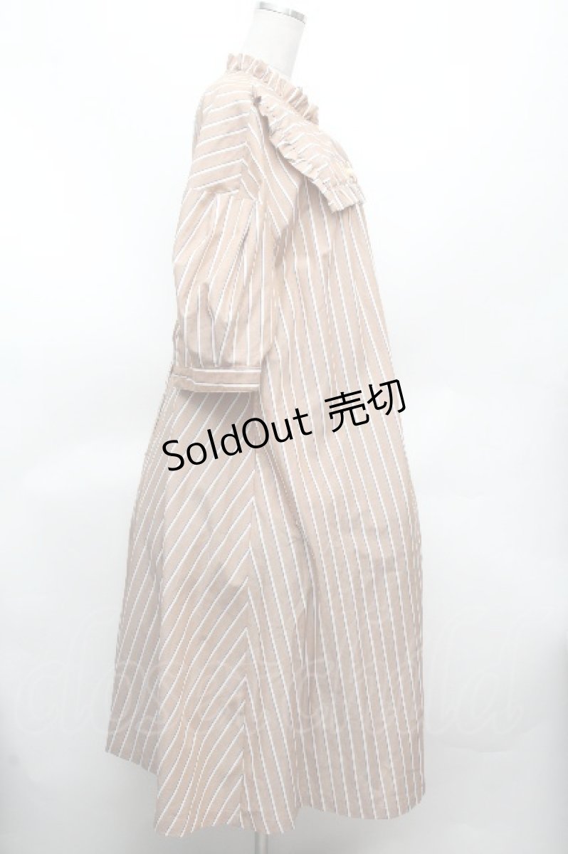画像2: Franche Lippee / ストライプワンピース 3L ベージュ S-26-04-09-023-LO-OP-AS-ZS (2)