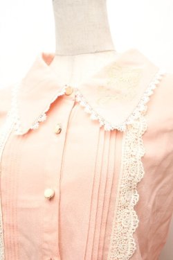 画像2: axes femme POETIQUE / 襟刺繍ブラウス M ピンク S-26-04-09-003-AX-BL-TE-ZS