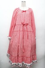 画像1: PINK HOUSE / ミッキー&ミニー刺繍レースワンピース  赤 S-26-04-09-025-LO-OP-AS-ZS (1)