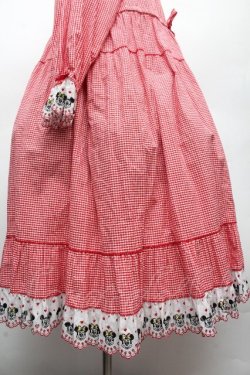 画像4: PINK HOUSE / ミッキー&ミニー刺繍レースワンピース  赤 S-26-04-09-025-LO-OP-AS-ZS