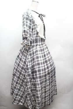 画像2: m petit by misako / チェックキリカエワンピース 3L 白ｘ黒 S-26-04-10-032-LO-OP-HR-ZS
