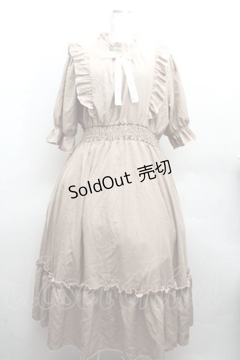 画像1: m petit by misako / NINA'SコラボAMハイショクメローワンピース 3L ベージュ S-26-04-10-034-LO-OP-HR-ZS (1)