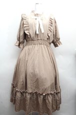 画像1: m petit by misako / NINA'SコラボAMハイショクメローワンピース 3L ベージュ S-26-04-10-034-LO-OP-HR-ZS (1)
